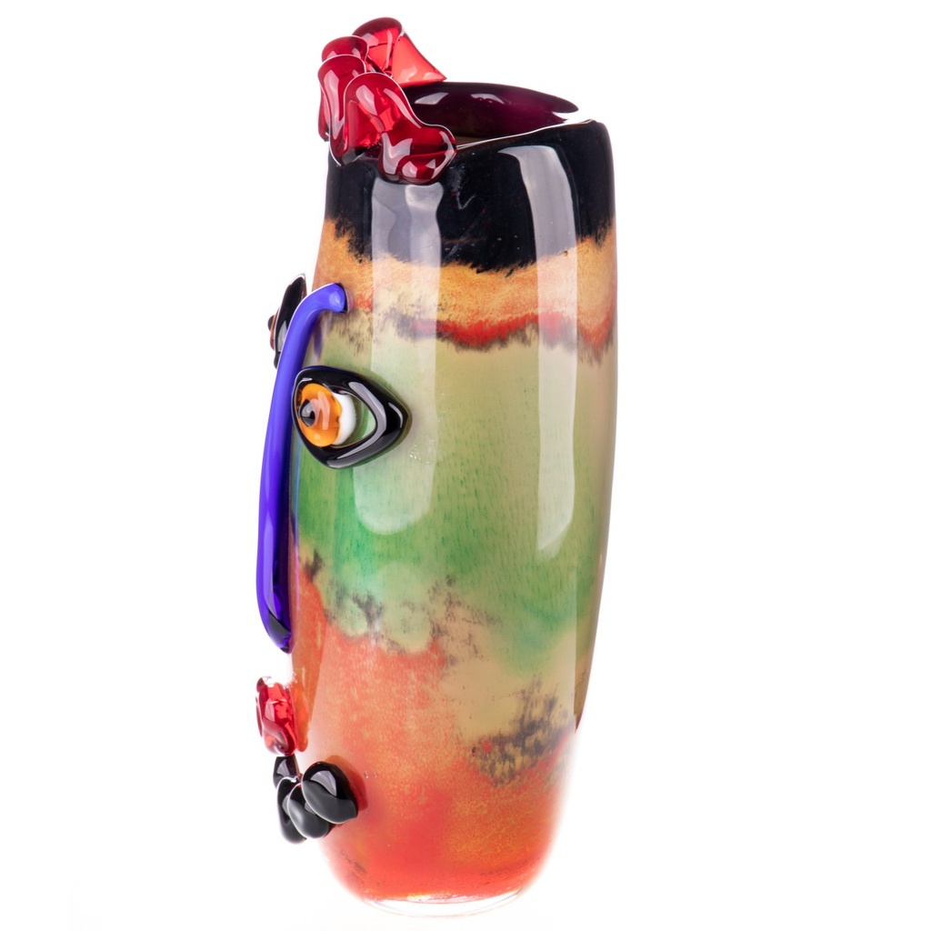 [LA-1822465] Murano-Stil Glas Vase mit Gesicht Bild 3