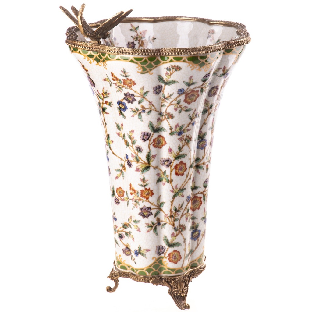 [LA-1822466] Porzellan mit Bronze Vase mit Libelle Bild 2