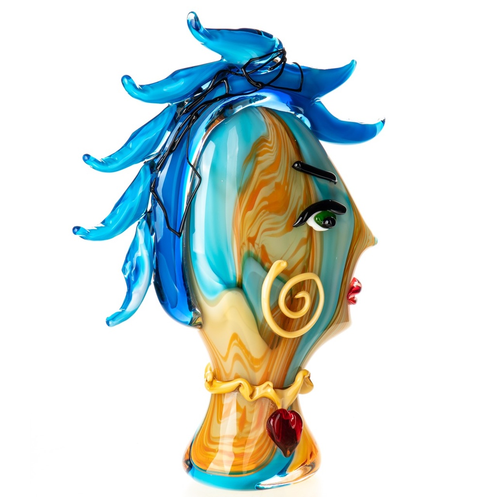 [LA-1822500] Murano-Stil Glas Skulptur Gesicht Bild 2