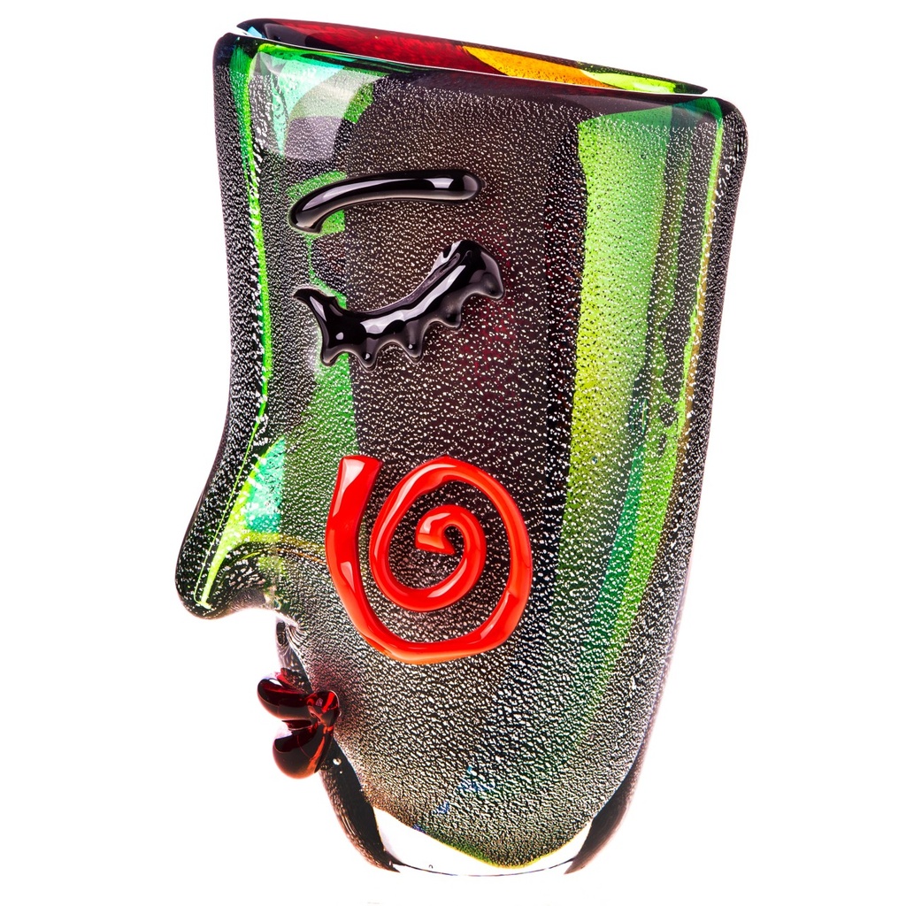 [LA-1822503] Murano-Stil Glas Vase mit Gesicht Bild 3