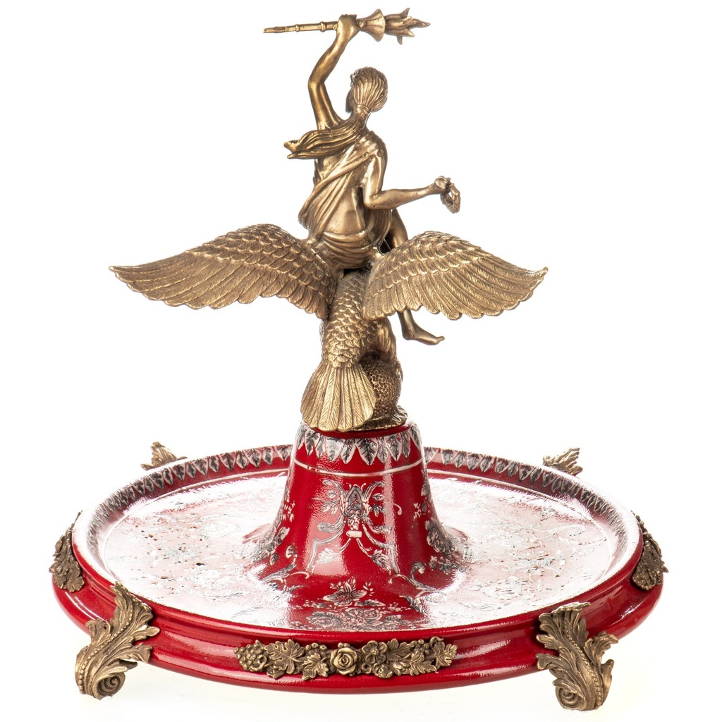 [LA-1822523] Porzellan mit Bronze Schale / Tafelaufsatz mit Frau auf Adler Bild 2