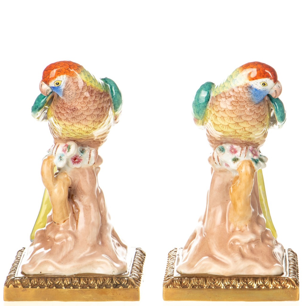 [LA-1822529] Porzellan mit Bronze Papageien Set / 2 Bild 2