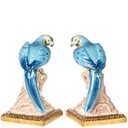 [LA-1822530] Porzellan mit Bronze Papageien Set / 2 Bild 2