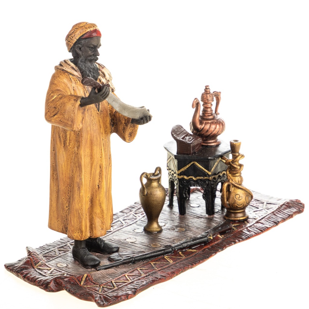 [LA-1822541] Farbige Bronzefigur Wiener Art Arabischer Händler Bild 2