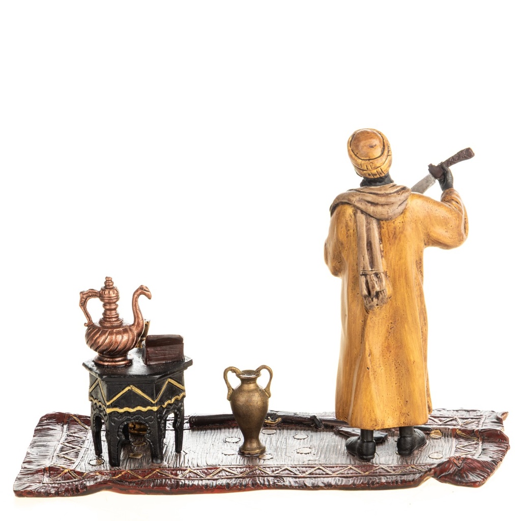 [LA-1822541] Farbige Bronzefigur Wiener Art Arabischer Händler Bild 3