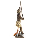 [LA-1822542] Farbige Bronzefigur Wiener Art Arabischer Musiker mit Harfe Bild 2