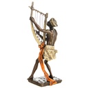 [LA-1822542] Farbige Bronzefigur Wiener Art Arabischer Musiker mit Harfe Bild 4