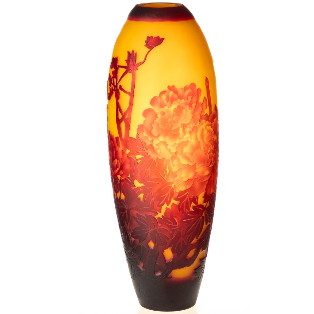[LA-1822572] Handgefertigte Kameoglas Vase signiert Gallé und Tip Bild 2