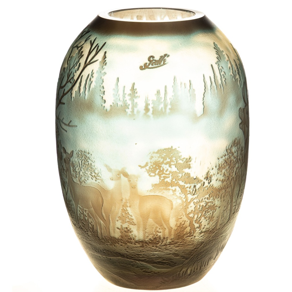 [LA-1822574] Handgefertigte Kameoglas Vase signiert Gallé und Tip Bild 3