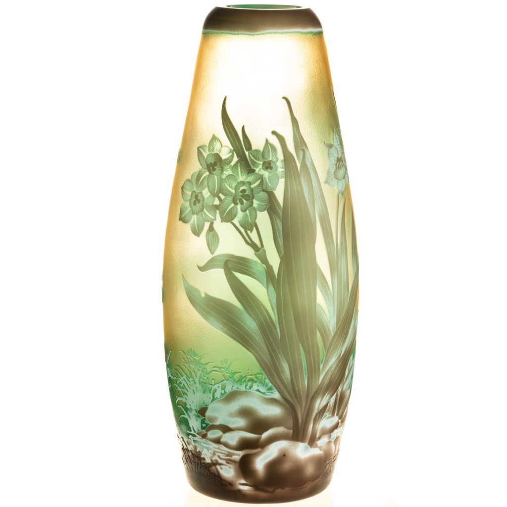 [LA-1822575] Handgefertigte Kameoglas Vase signiert Gallé und Tip Bild 2