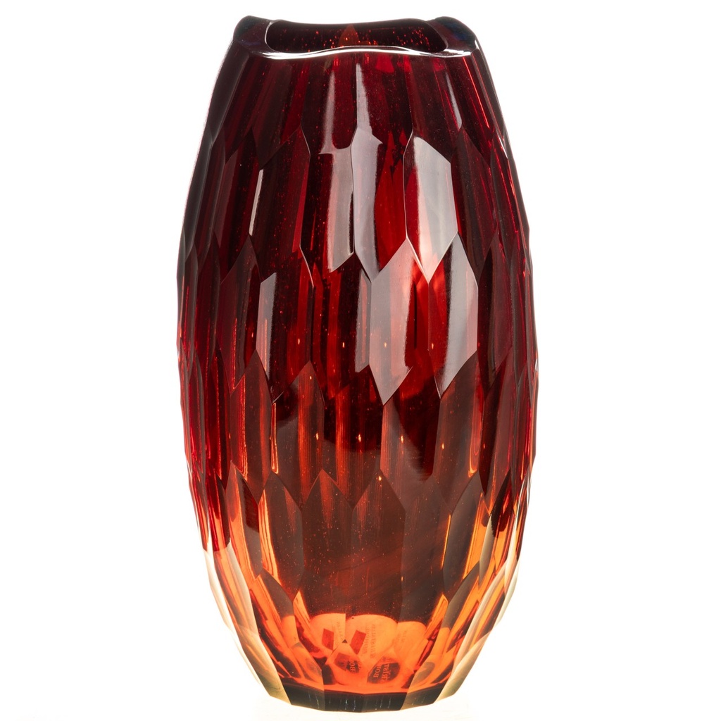 [LA-1822577] Dickwandig mundgeblasene und handgeschliffene Vase Kristallin Bohême Bild 2