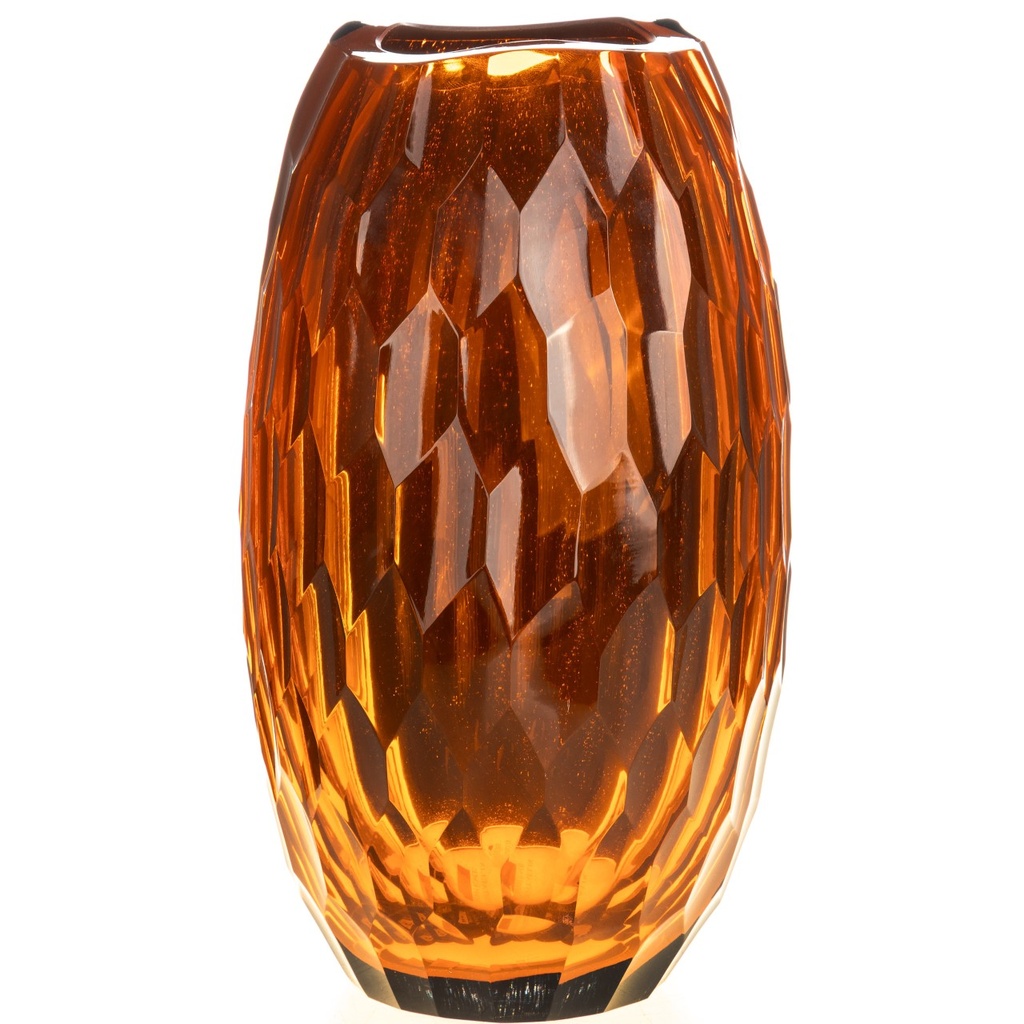 [LA-1822579] Dickwandig mundgeblasene und handgeschliffene Vase Kristallin Bohême Bild 3