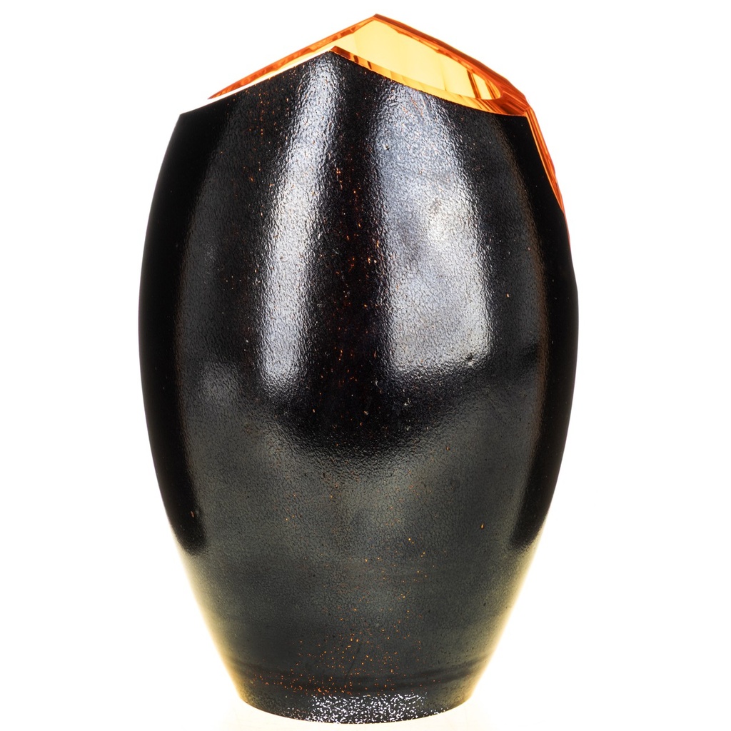 [LA-1822584] Dickwandig mundgeblasene und handgeschliffene Vase Kristallin Bohême Bild 2