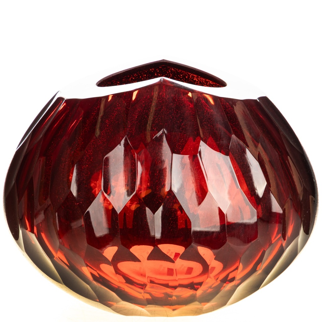 [LA-1822585] Dickwandig mundgeblasene und handgeschliffene Vase Kristallin Bohême Bild 3