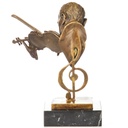 [LA-1822587] Bronzeskulptur Bronzefigur Büste Mann mit Geige Bild 3