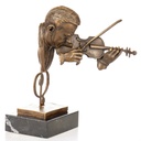 [LA-1822587] Bronzeskulptur Bronzefigur Büste Mann mit Geige Bild 4