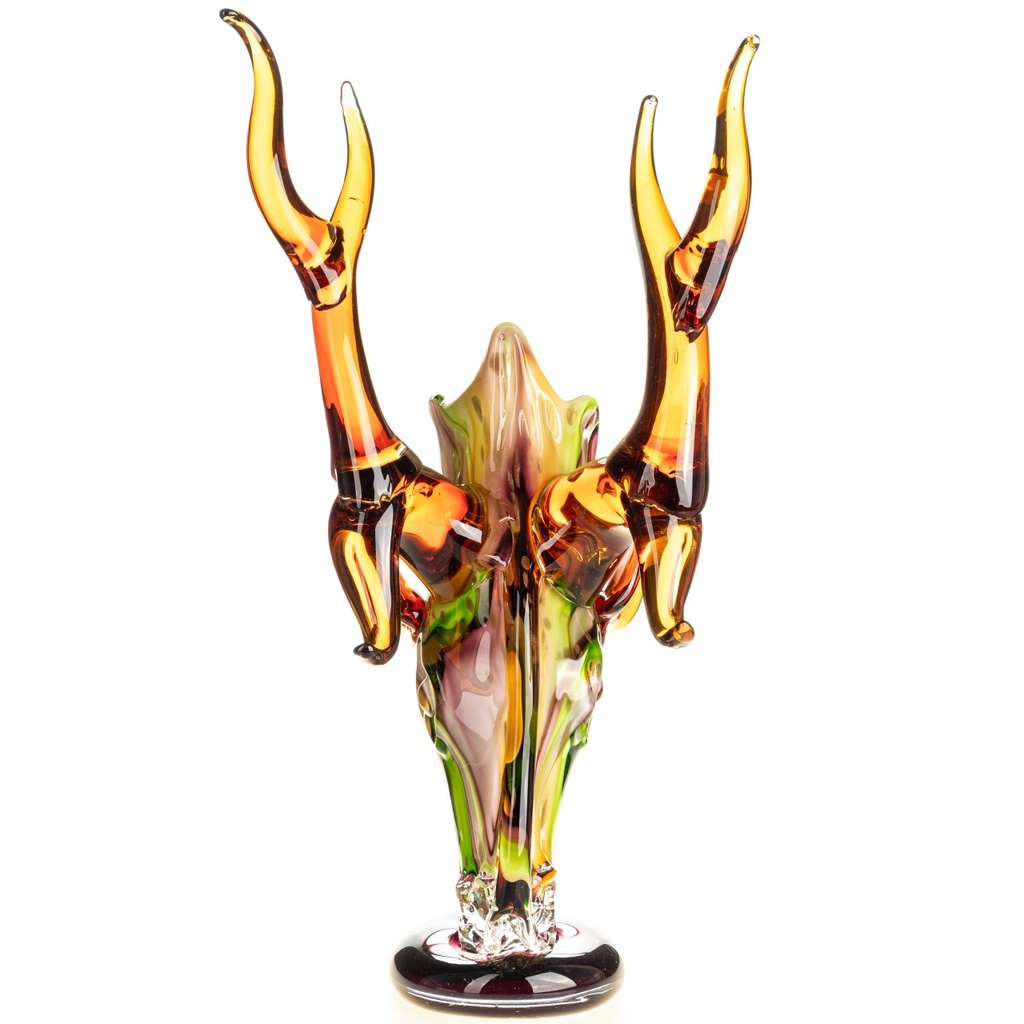[LA-1822598] Murano-Stil Glas Vase Hirschkopf Bild 3