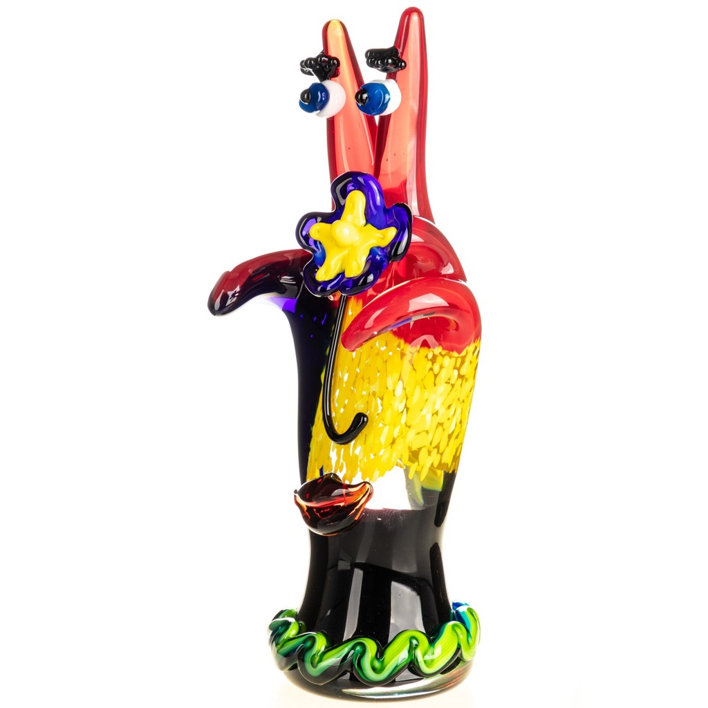 [LA-1822604] Murano-Stil Glas Skulptur Hand mit Gesicht Bild 4