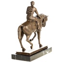 [LA-1822617] Bronzeskulptur Bronzefigur Pferd mit Reiter Bild 3