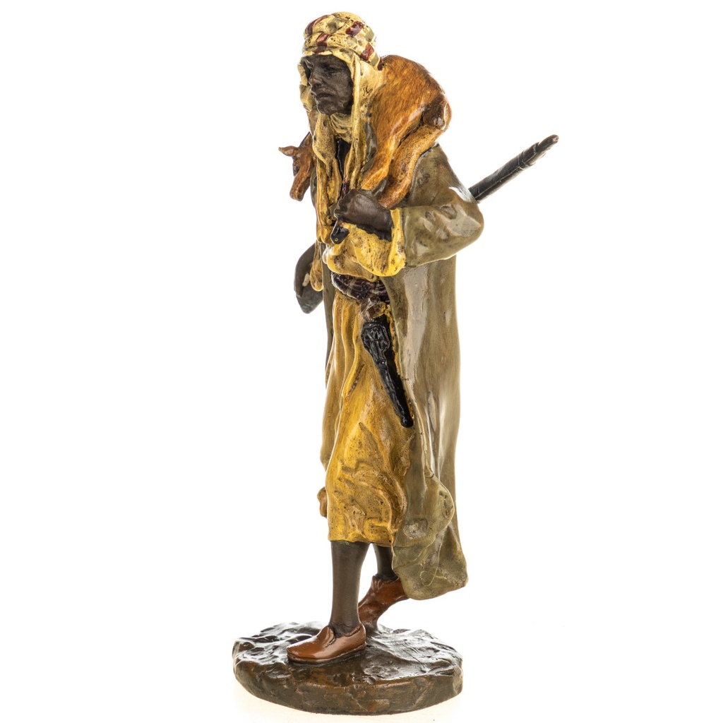 [LA-1822620] Farbige Bronzefigur Wiener Art Arabischer Jäger Bild 4