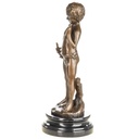 [LA-1822658] Bronzeskulptur Bronzefigur Junge mit Vögeln Bild 4