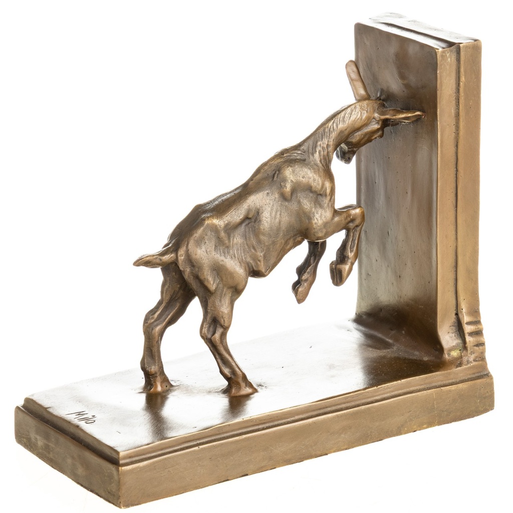 [LA-1822661] Bronzeskulptur Bronzefigur Buchstütze Ziege Bild 4