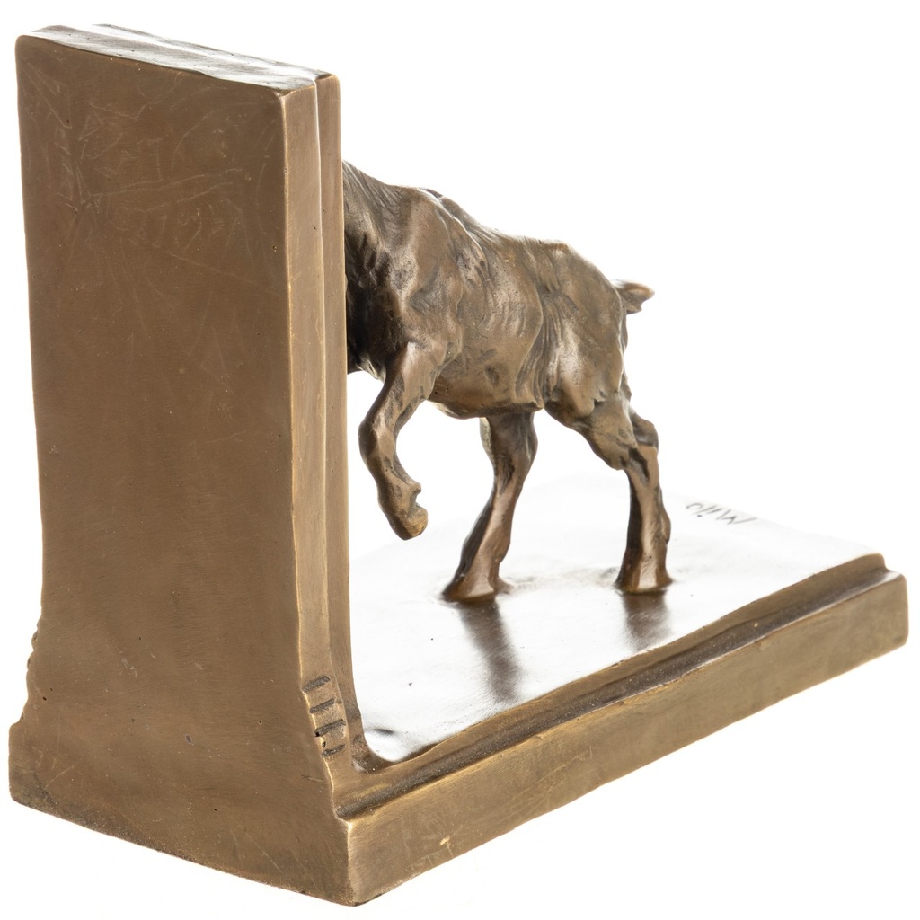 [LA-1822661] Bronzeskulptur Bronzefigur Buchstütze Ziege Bild 5