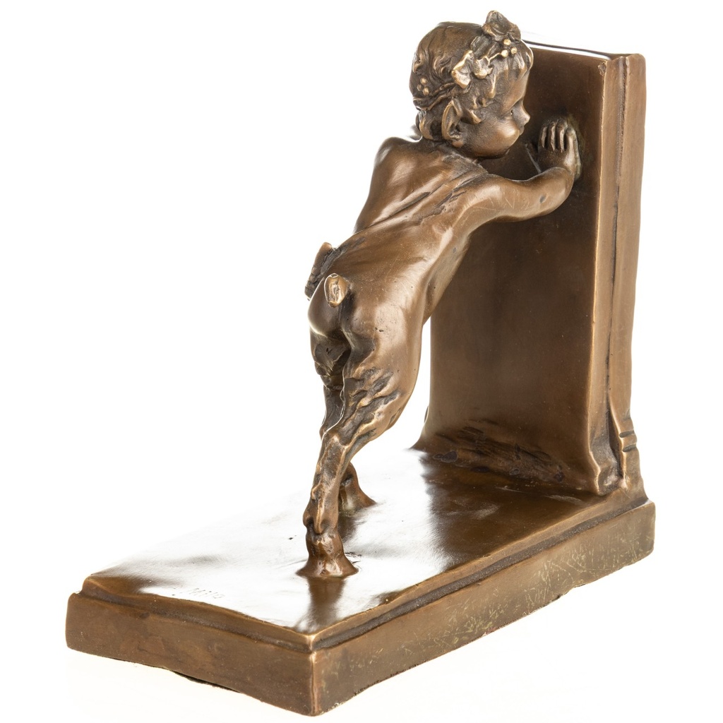 [LA-1822662] Bronzeskulptur Bronzefigur Buchstütze Satyr Bild 4