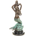 [LA-1822663] Grün Patinierte Bronzefigur Meerjungfrau Bild 2