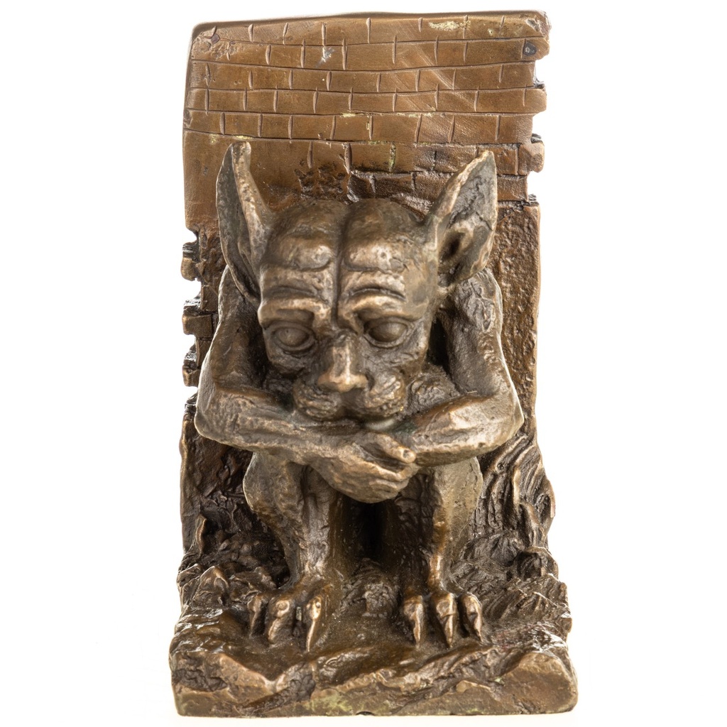 [LA-1822664] Bronzeskulptur Bronzefigur Buchstütze Gargoyle Bild 2