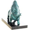 [LA-1822675] Grün Patinierte Bronzefigur Abstrakter Stier Bild 5