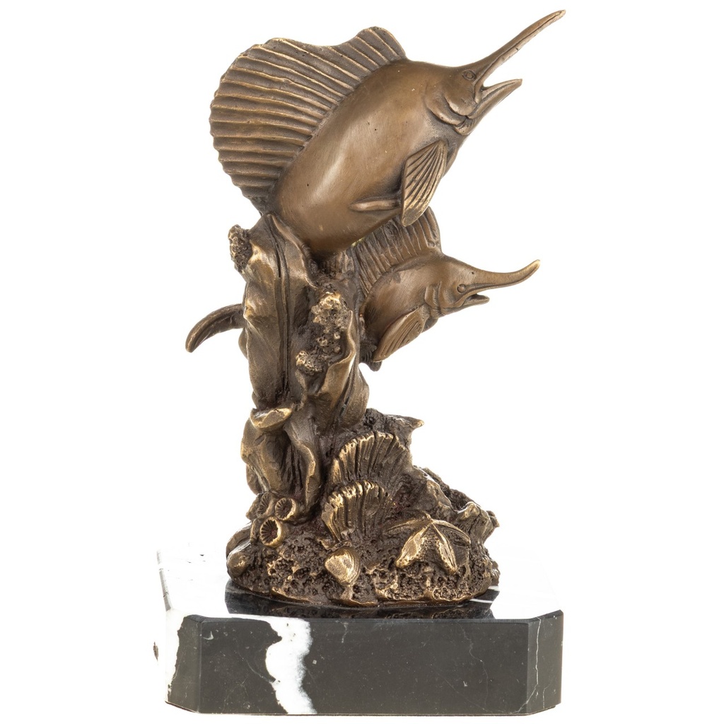 [LA-1822676] Bronzeskulptur Bronzefigur Schwertfische Bild 3