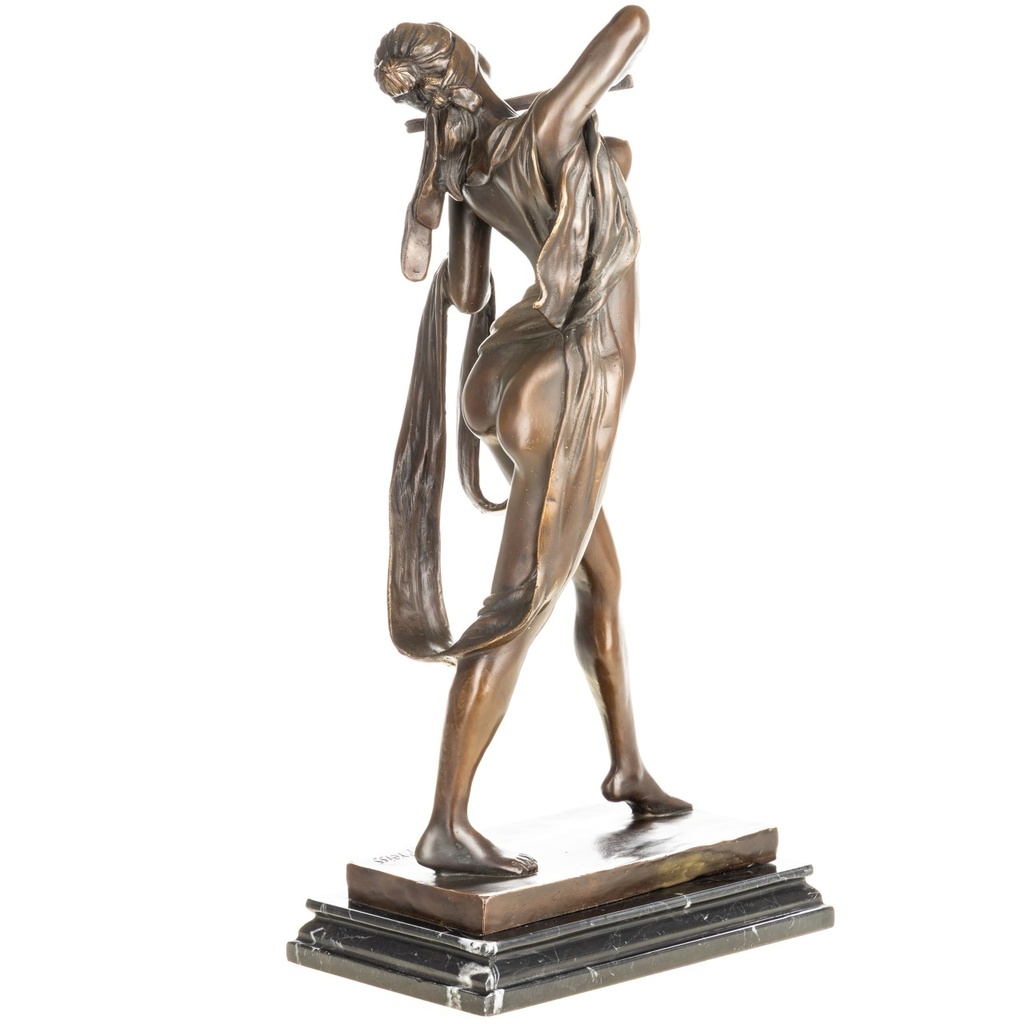 [LA-1822680] Bronzeskulptur Bronzefigur Weiblicher Akt mit Geige Bild 3