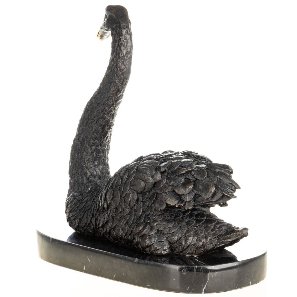 [LA-1822684] Bronzeskulptur Bronzefigur Schwan Bild 3