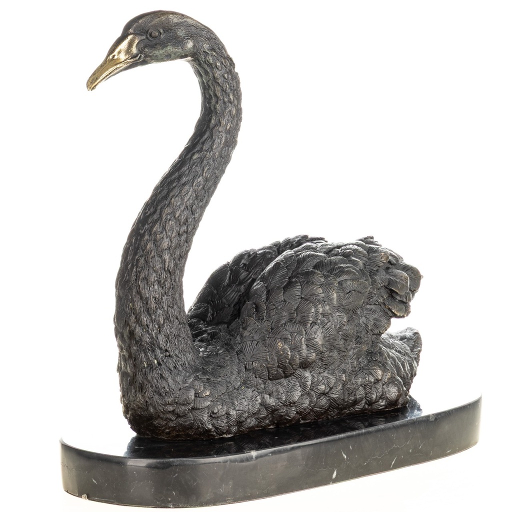 [LA-1822684] Bronzeskulptur Bronzefigur Schwan Bild 4