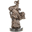 [LA-1822694] Bronzeskulptur Bronzefigur Steinböcke Bild 4