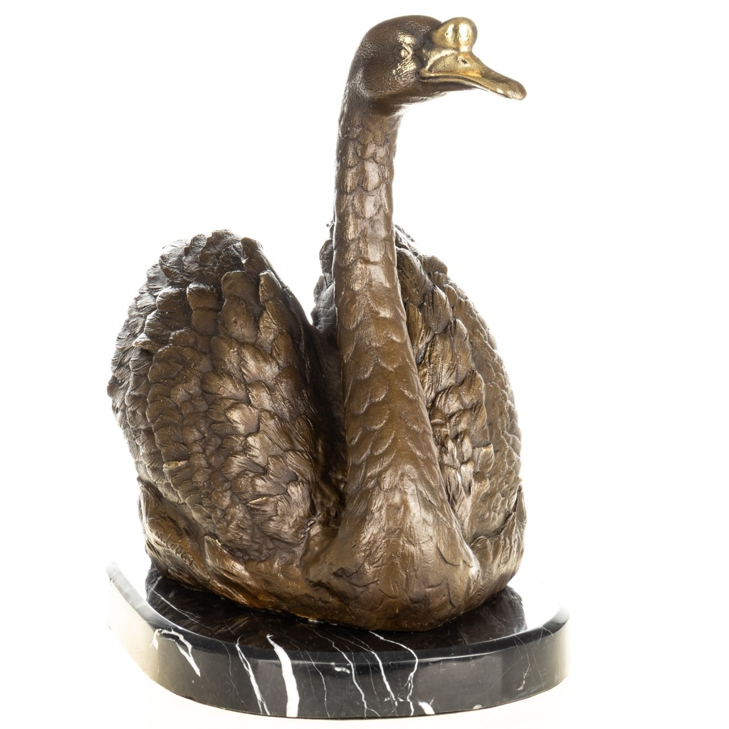 [LA-1822695] Bronzeskulptur Bronzefigur Schwan Bild 4
