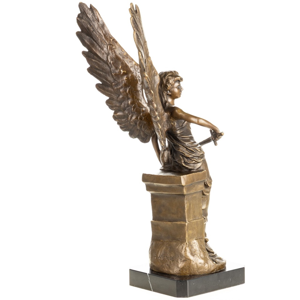 [LA-1822697] Bronzeskulptur Bronzefigur Engel mit Schwert Bild 5