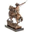 [LA-1822699] Bronzeskulptur Bronzefigur Kriegerin auf Pferd mit Raubkatze Bild 3