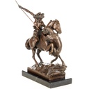[LA-1822699] Bronzeskulptur Bronzefigur Kriegerin auf Pferd mit Raubkatze Bild 5