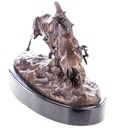 [LA-1822725] Bronzeskulptur Bronzefigur Kämpfende Hirsche Bild 3
