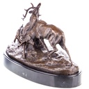 [LA-1822725] Bronzeskulptur Bronzefigur Kämpfende Hirsche Bild 4