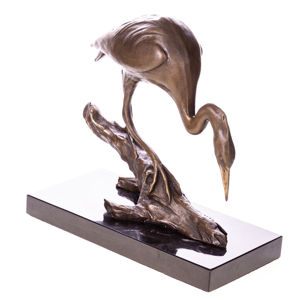 [LA-1822733] Bronzeskulptur Bronzefigur Reiher Bild 2