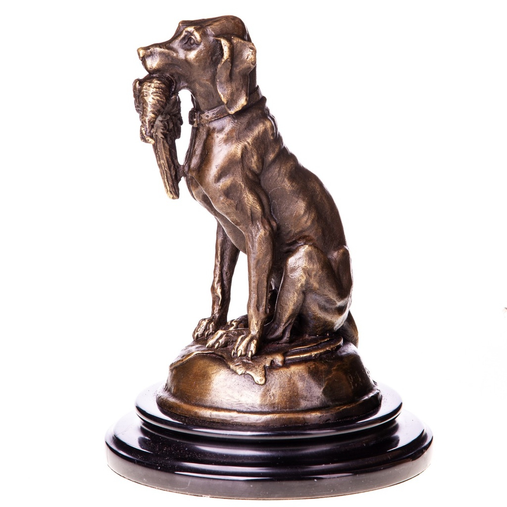 [LA-1822734] Bronzeskulptur Bronzefigur Jagdhund Bild 3