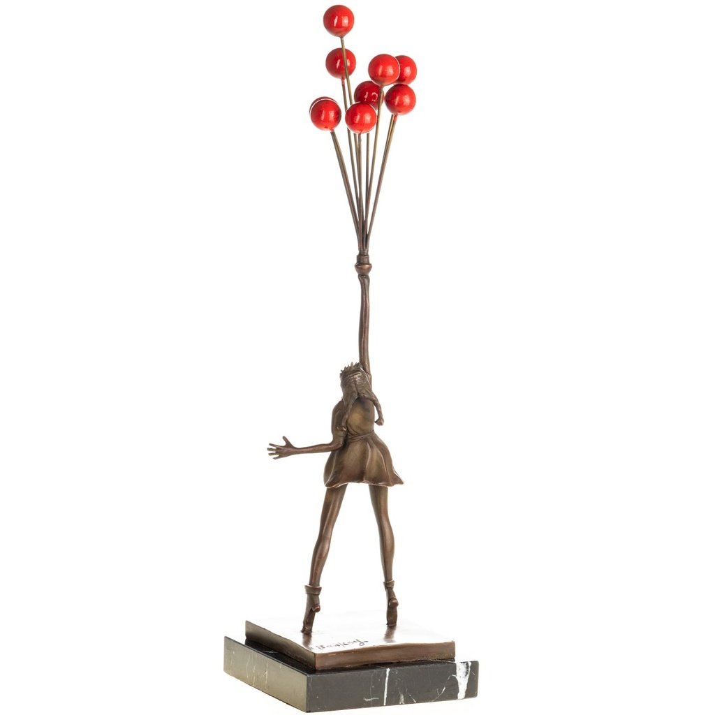 [LA-1822738] Bronzeskulptur Bronzefigur Flying Balloon Girl nach Banksy Bild 5