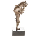 [LA-1822740] Moderne Bronzefigur weibliches Gesischt mit Blumen Bild 4