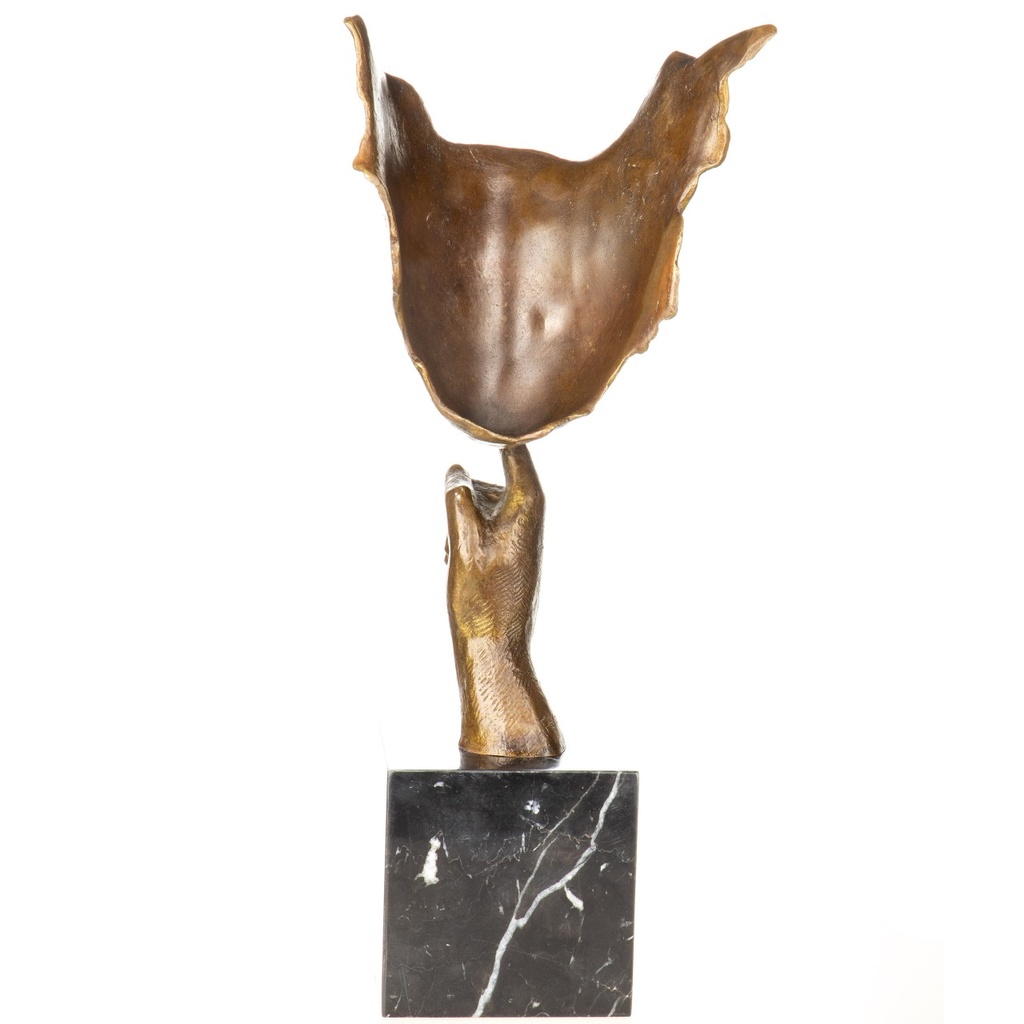 [LA-1822758] Moderne Bronzefigur Abstraktes Gesicht Bild 4