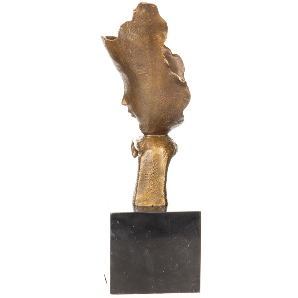 [LA-1822759] Moderne Bronzefigur Abstraktes Gesicht Bild 4
