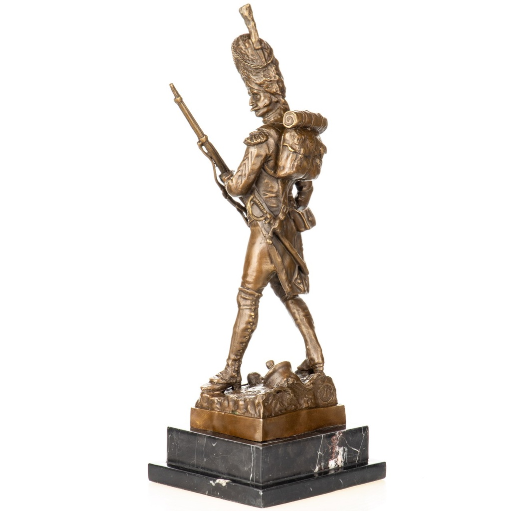 [LA-1822761] Bronzeskulptur Bronzefigur Soldat mit Muskete Bild 4