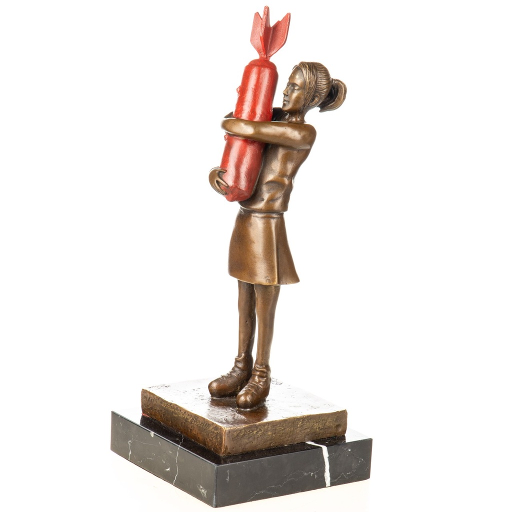 [LA-1822767] Moderne Bronzefigur Bomb Hugger nach Banksy Bild 4